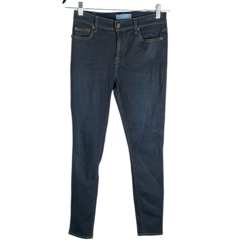 7 For All Mankind Dark Indigo Classic Skinny Jeans Size 28